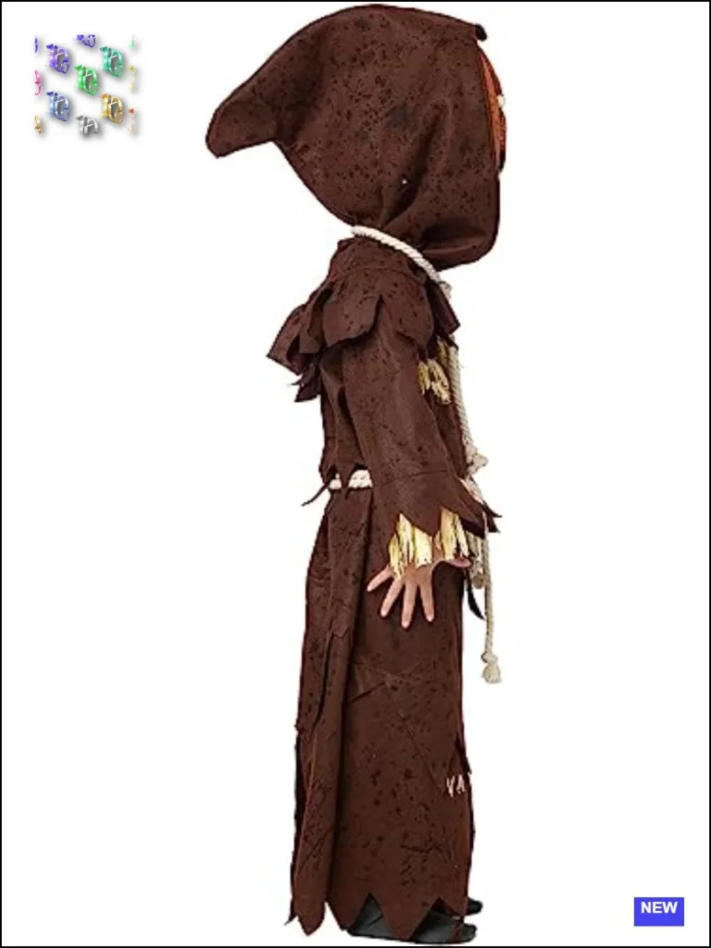 Kids Scary Scarecrow Halloween Costume with Pumpkin Mask, Boys Halloween Outfit